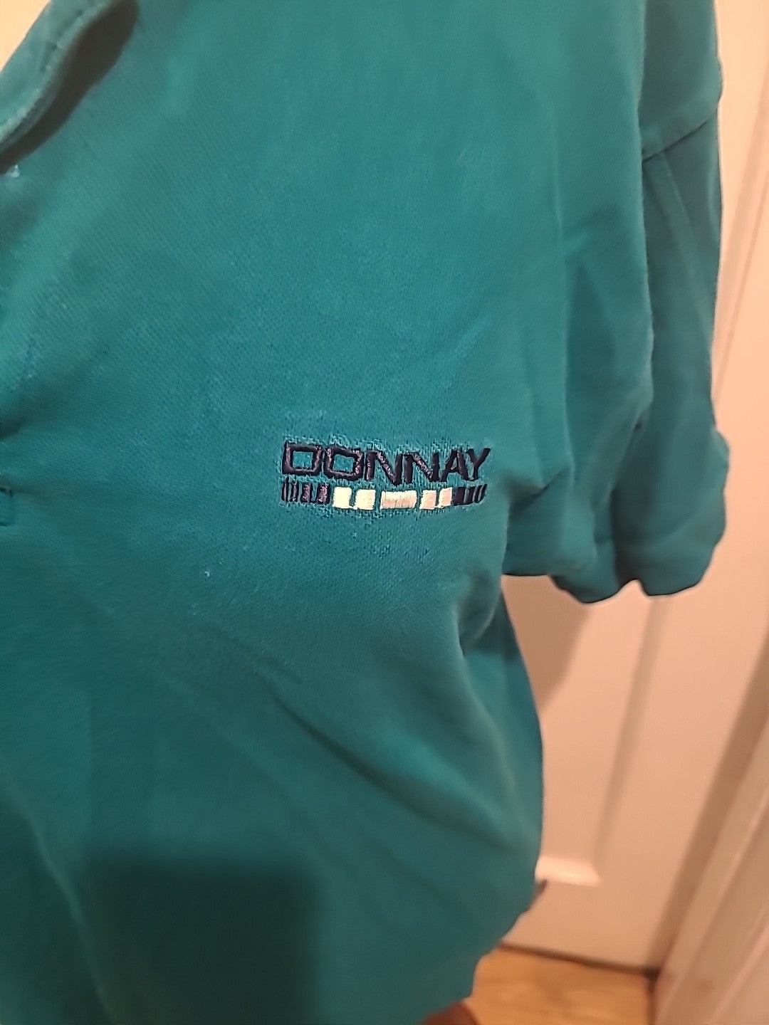 Mens Donnay Size XS Teal Short Sleeved Polo