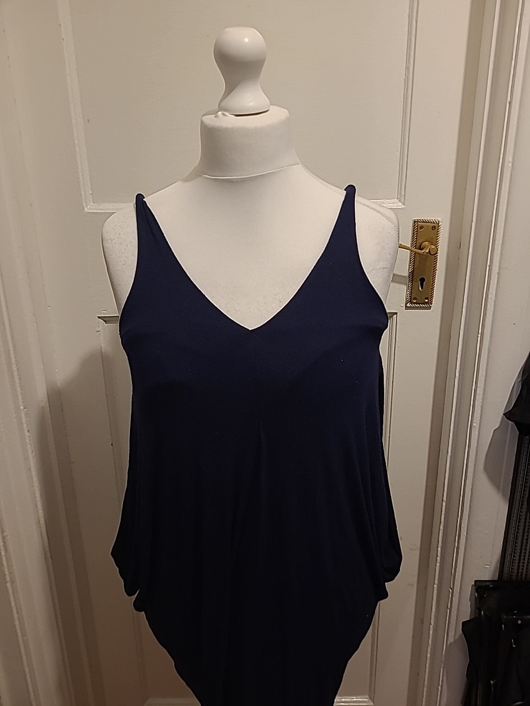 Ladies Roman Size 10 Navy Batwing Dress