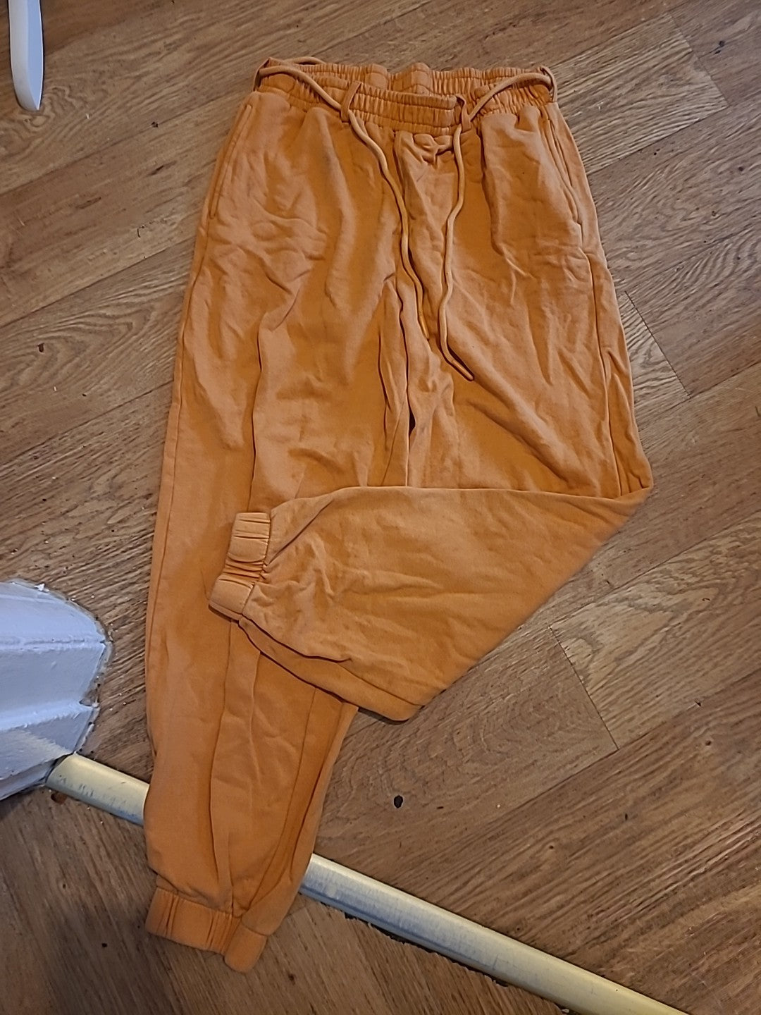 Ladies Collusion Size Medium Orange Elasticated Joggers