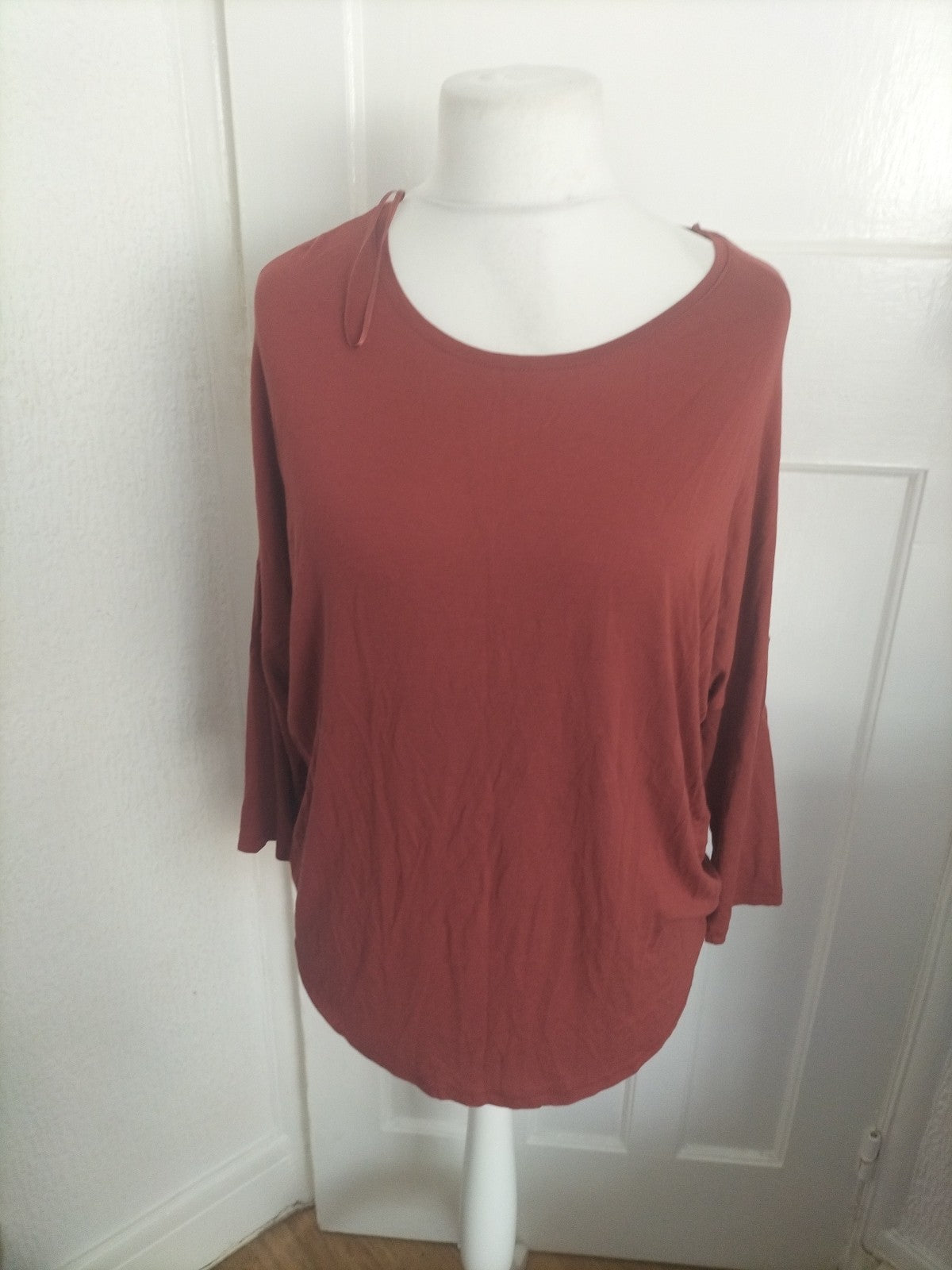 Ladies Select Size 12 Brown Long Sleeved Blouse