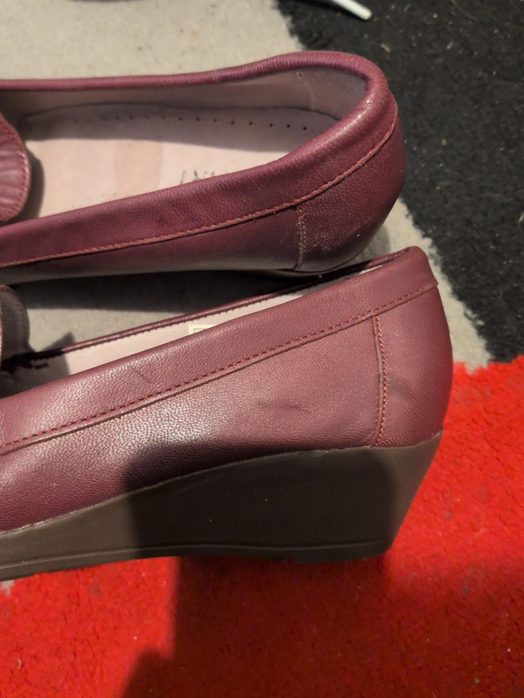 Ladies Damart Size UK 7 Purple With Diamante Close Toe Shoes