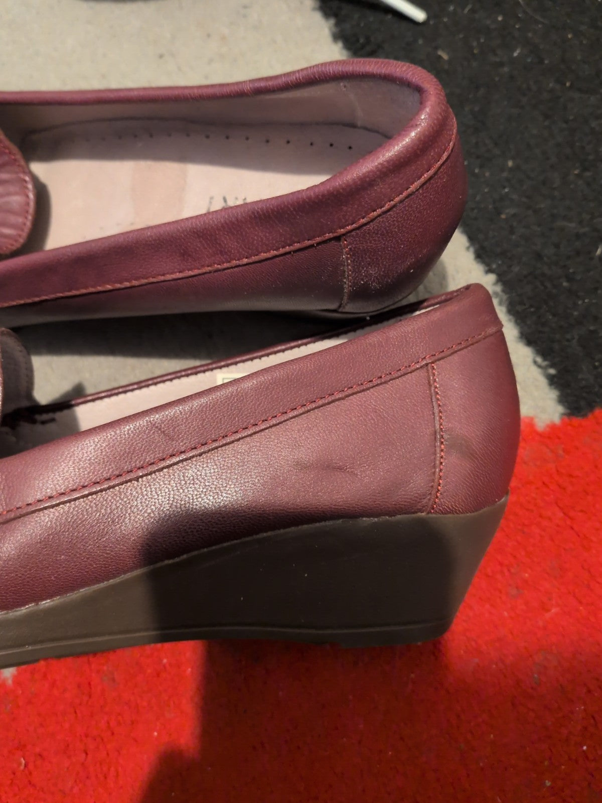 Ladies Damart Size UK 7 Purple With Diamante Close Toe Shoes