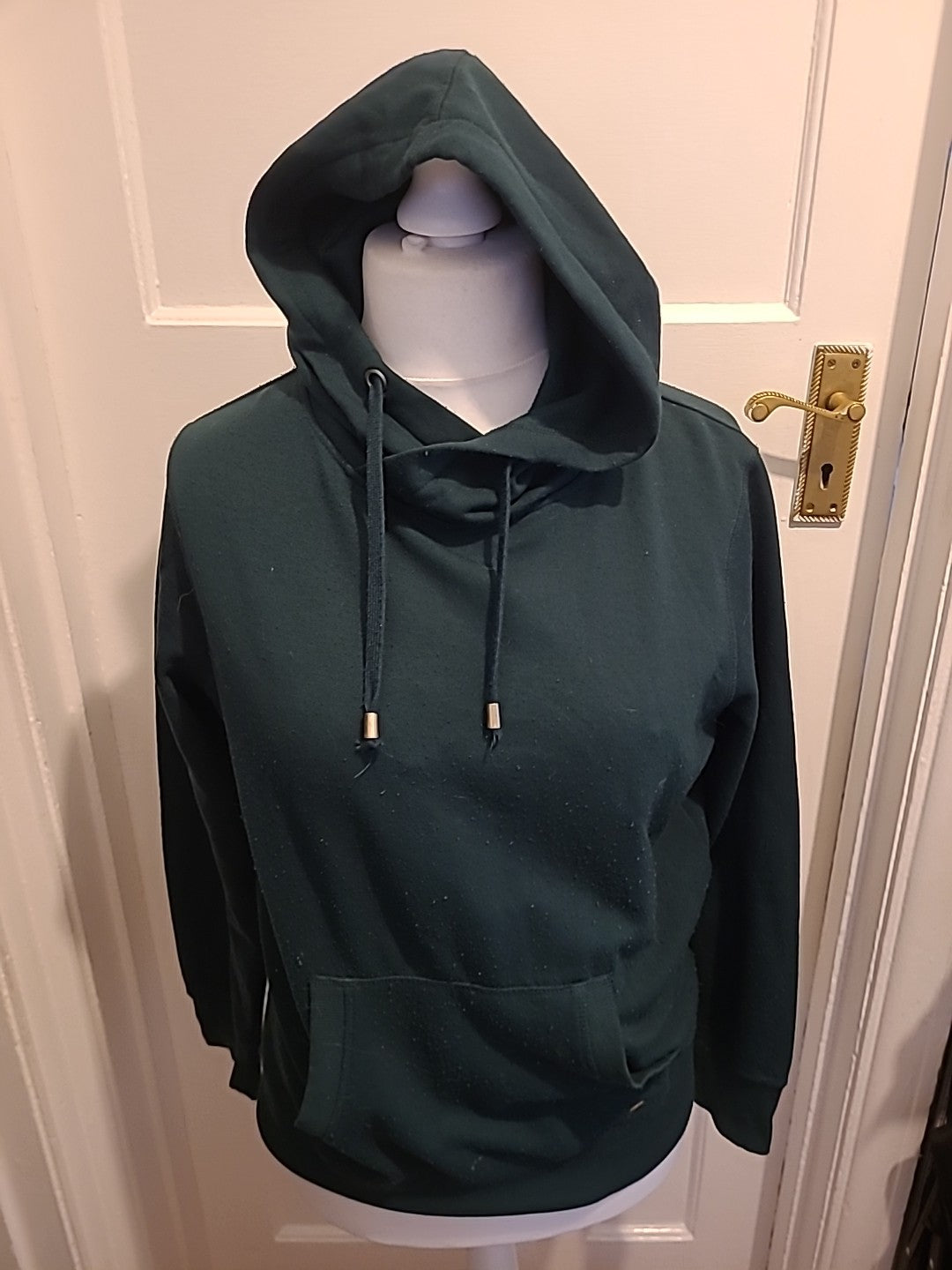 Ladies F&F Size 12 Dark Green Pullover Hoodie(Bobbling)