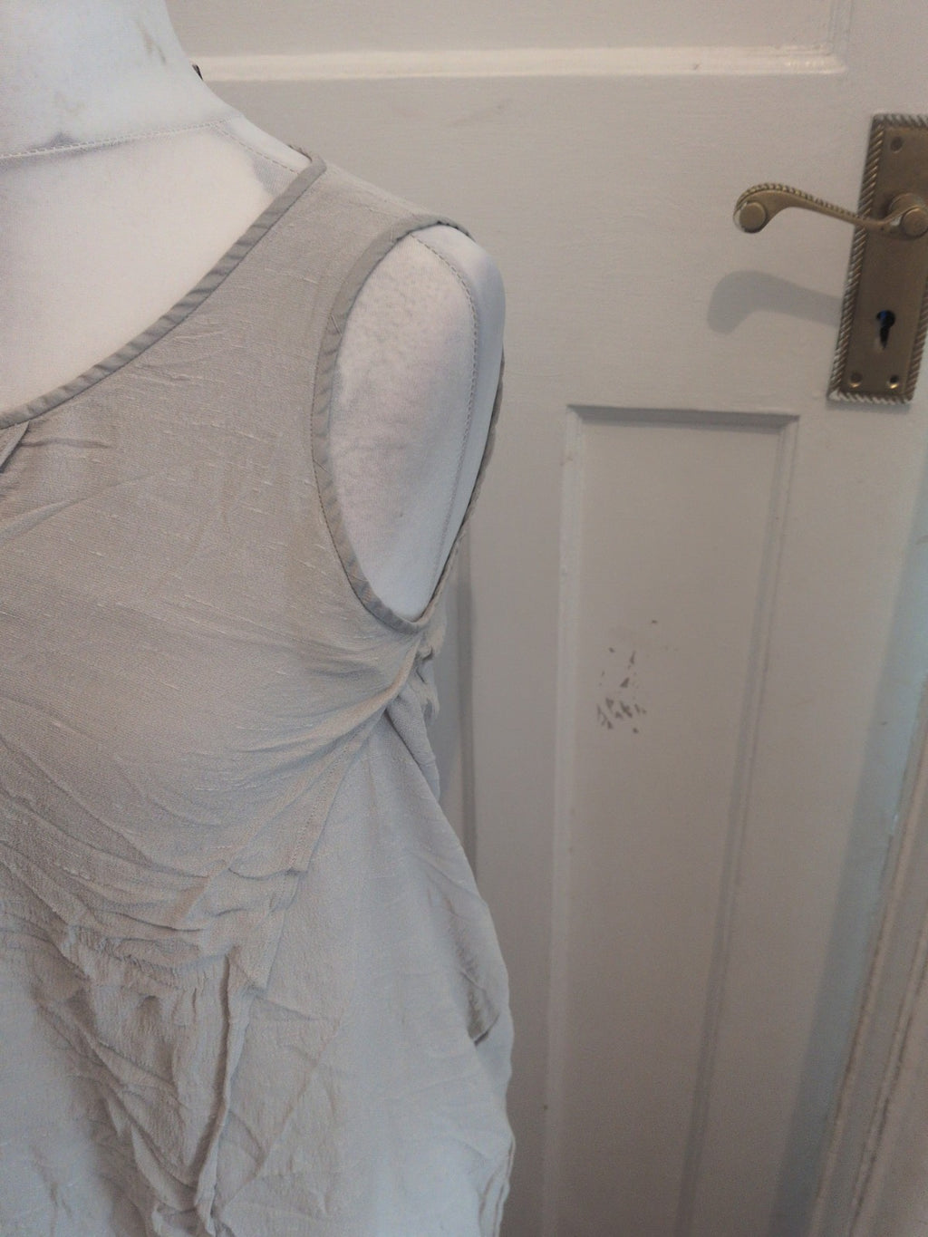 Sara Sturgeon 3 Grey Lined Sleeveless Dress