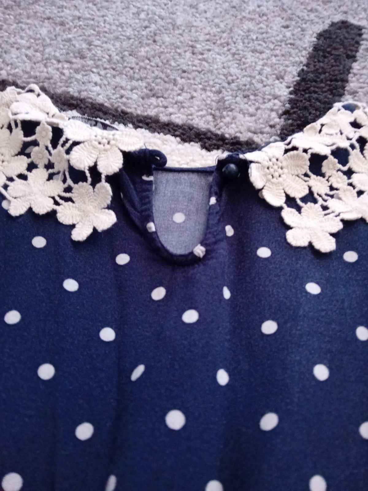 Girls Dress Age 13 Newlook Navy/white Spotted Free Delivery
