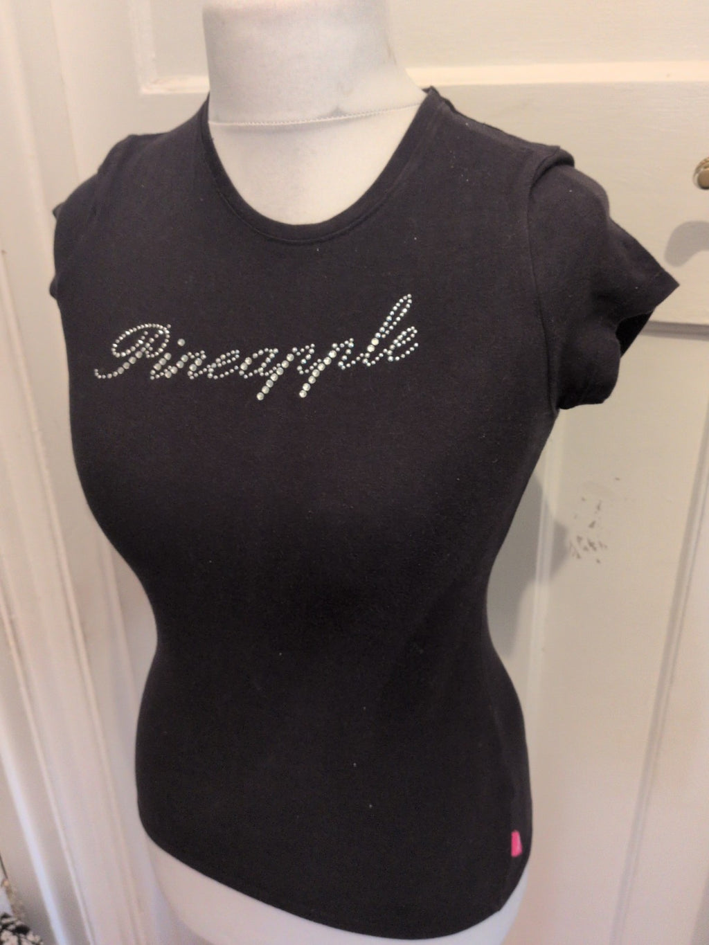 Pineapple 8 Black With Stud Detail Short Sleeve T-shirt
