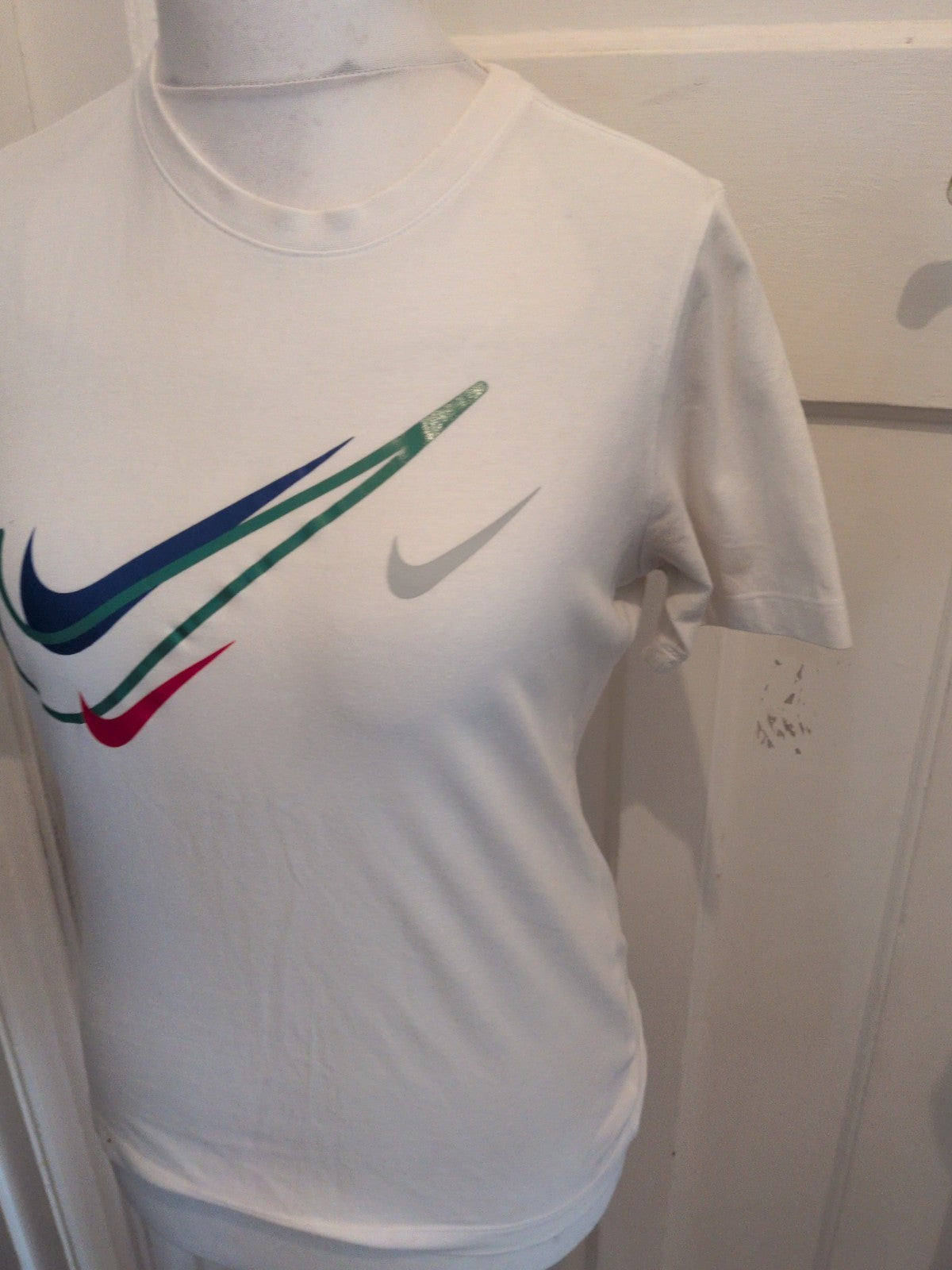 Nike Youth XL White Print Short Sleeve T-shirt