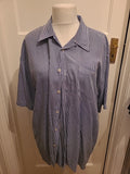 Mens Pro Tong Size Large Blue Check Short Sleeved Shirt