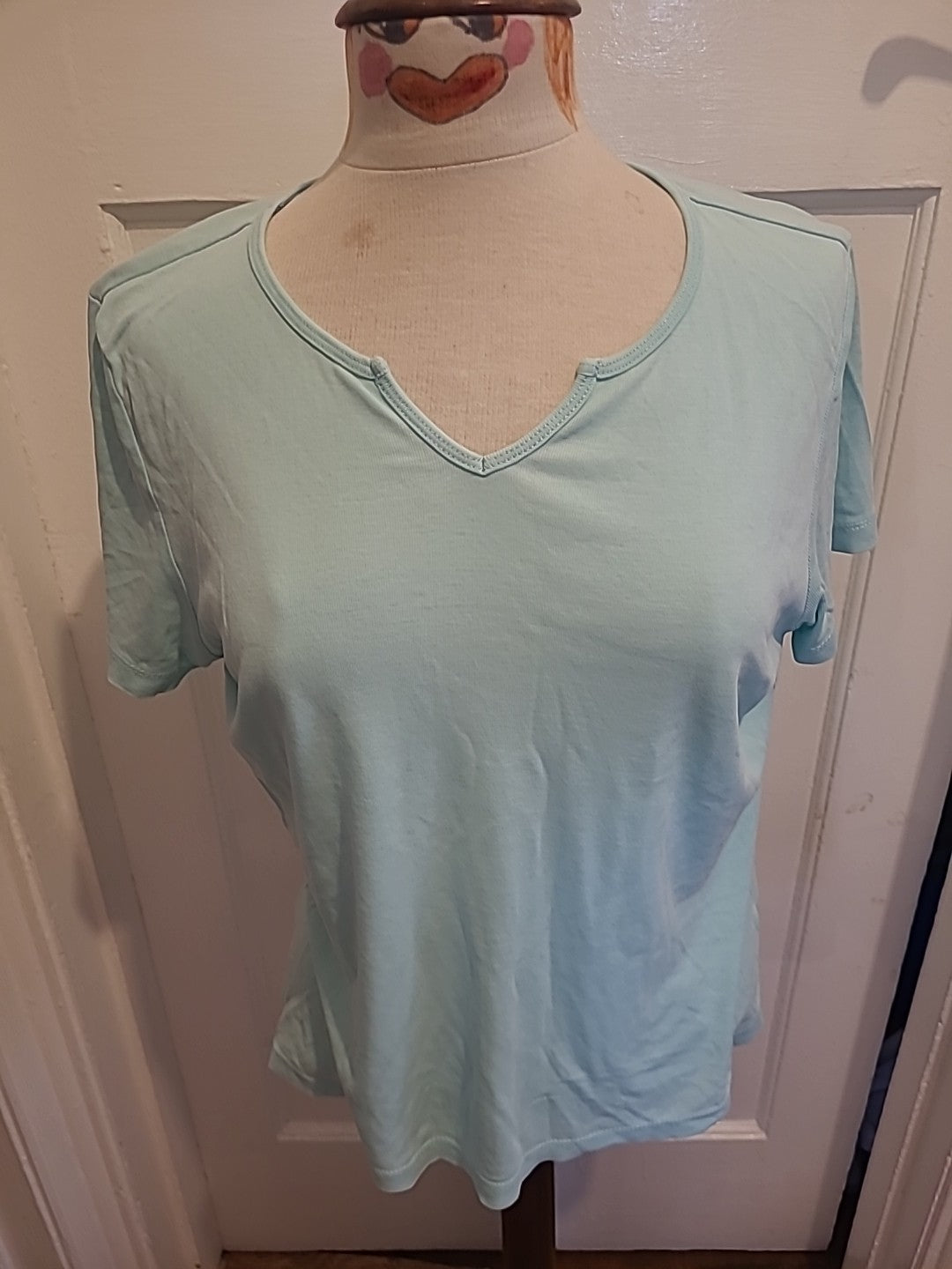 Ladies BM Size Medium Sea Blue Short Sleeved Tshirt