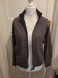 Ladies Size M Khaki Grey Zipped Jacket
