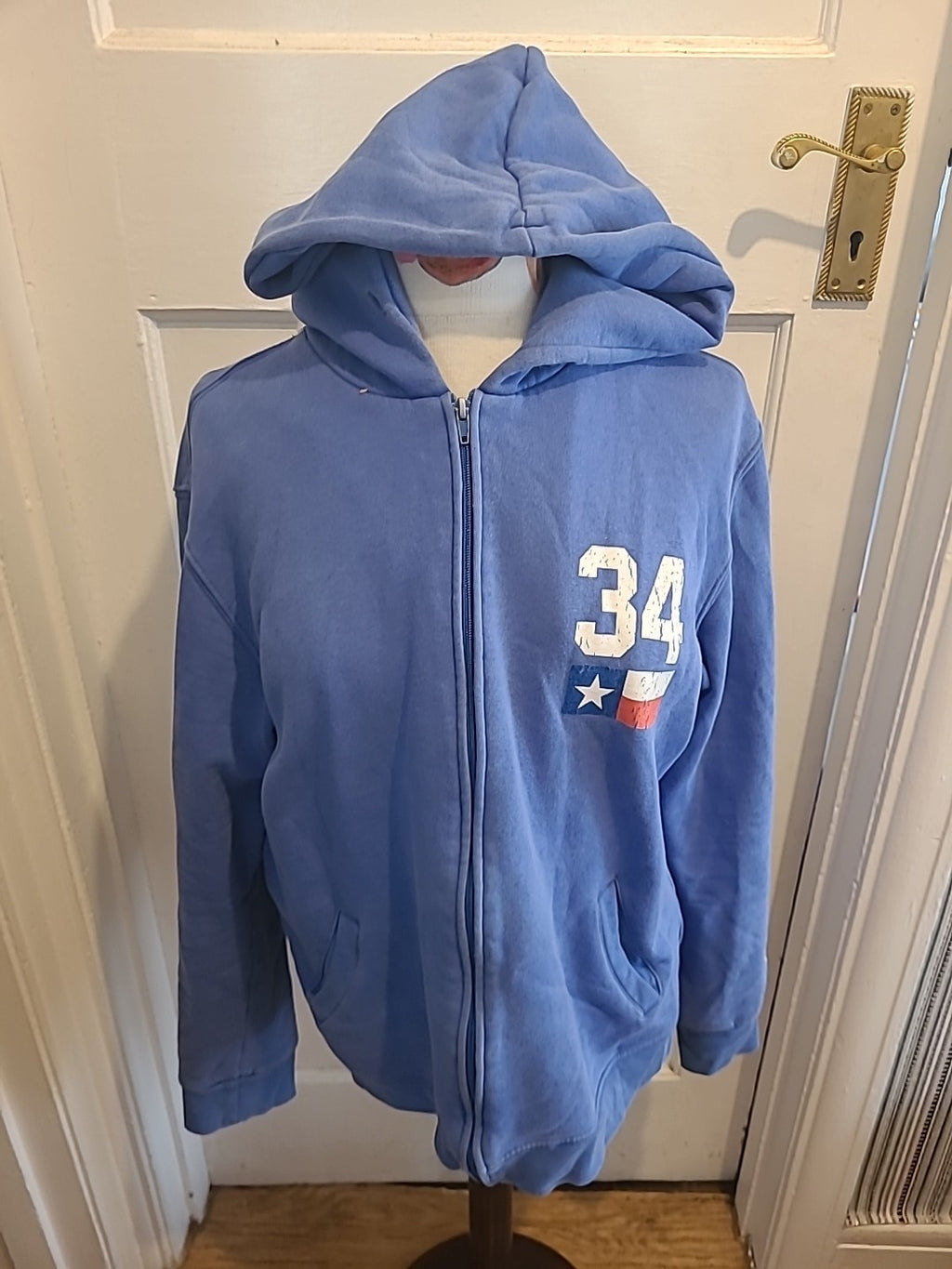 Mens Ks34 Size Large Blue Zip Through Jacket