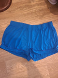Ladies Primark Size 18-20 Royal Blue Elasticated Sleep Shorts