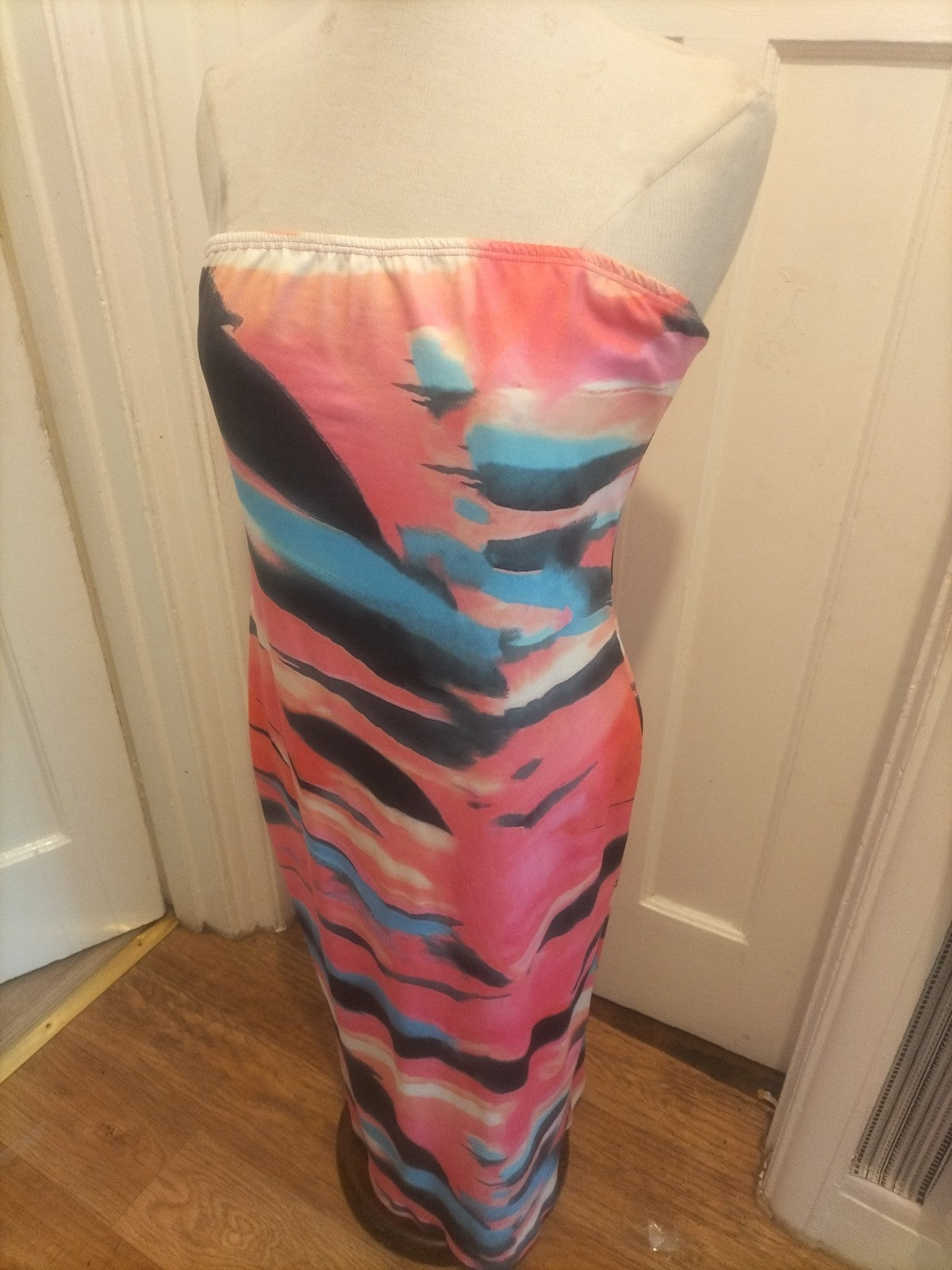 Ladies Size Large Multi Color Boobtube Dress