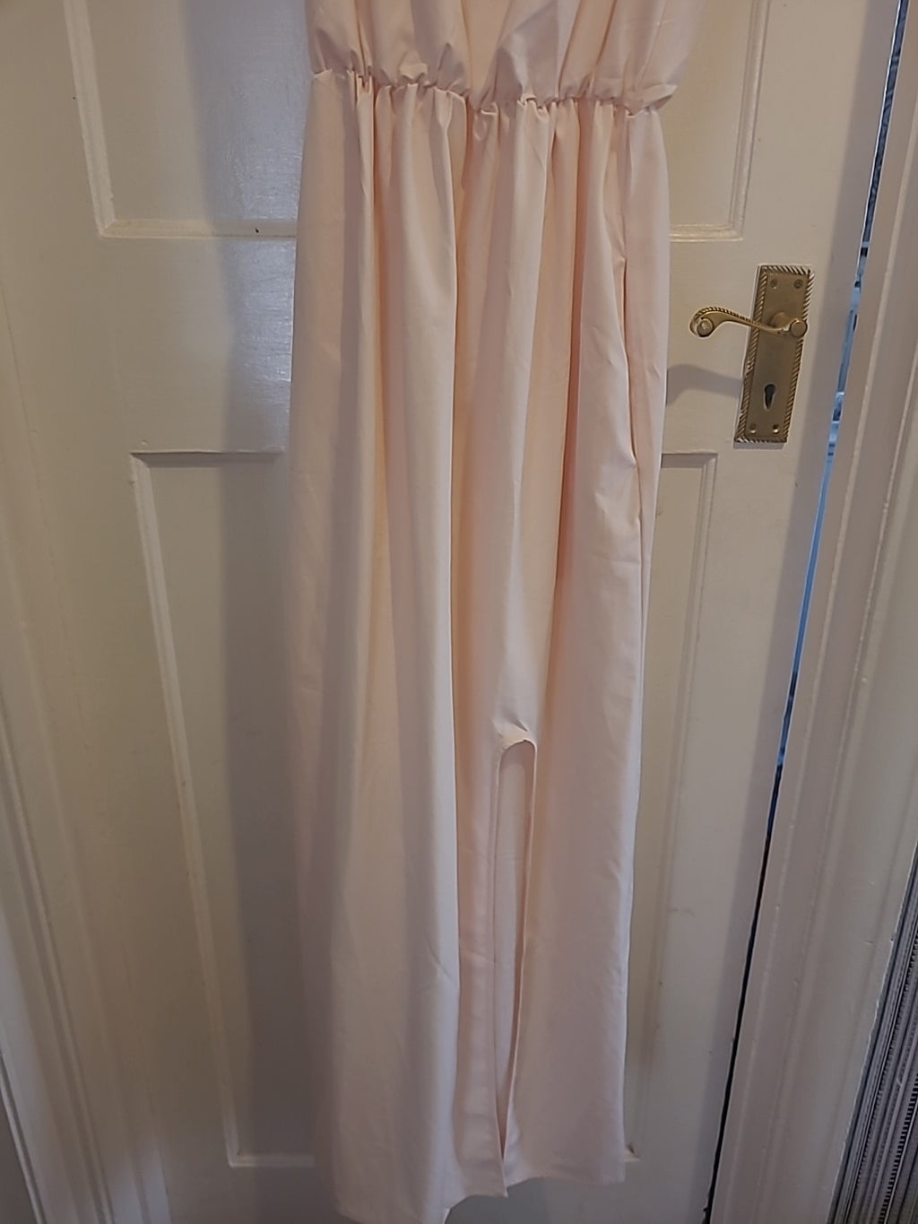 Ladies Misslook Size Small Pale Pink Sleeveless Long Length Evening Dress