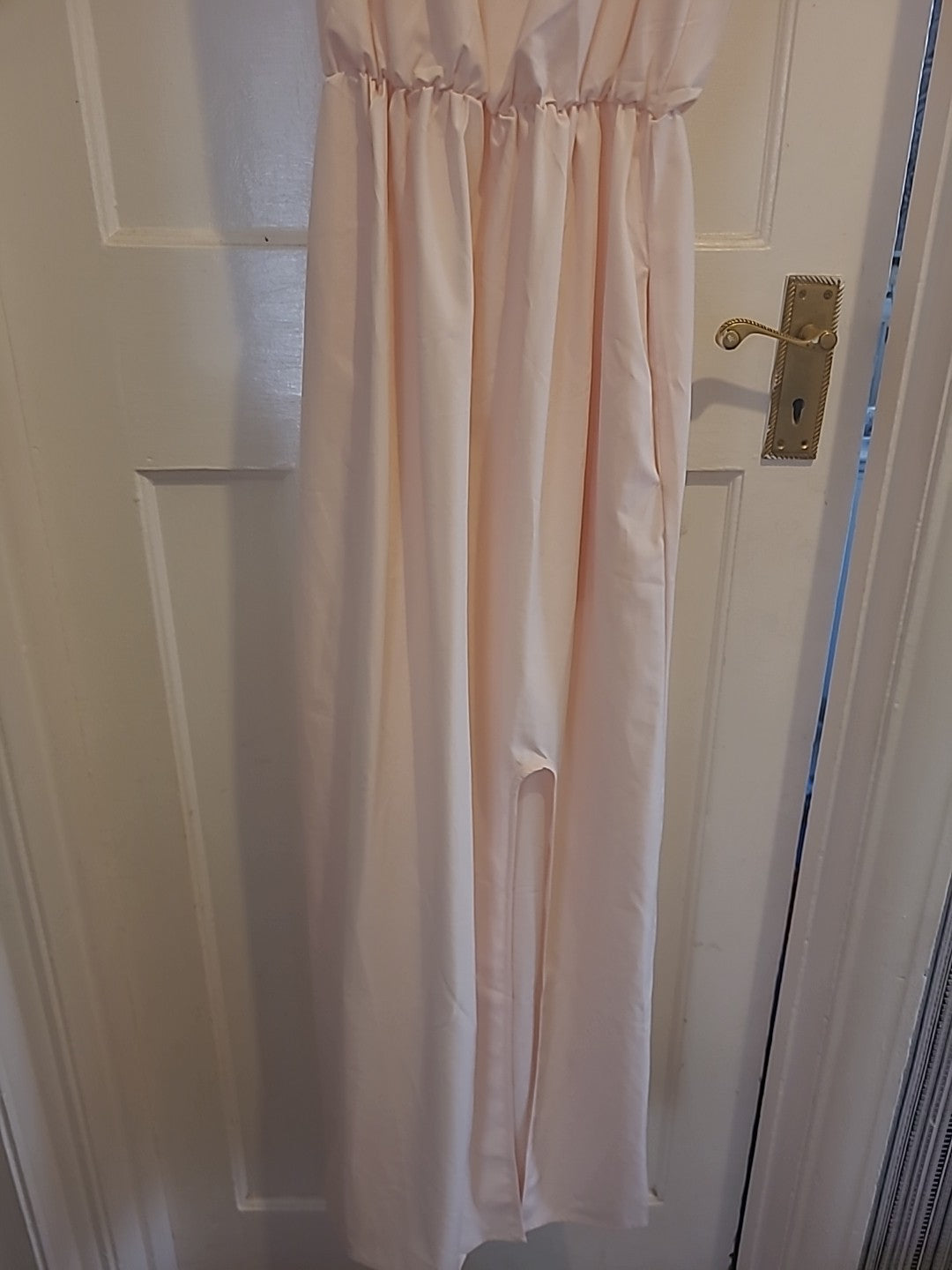 Ladies Misslook Size Small Pale Pink Sleeveless Long Length Evening Dress