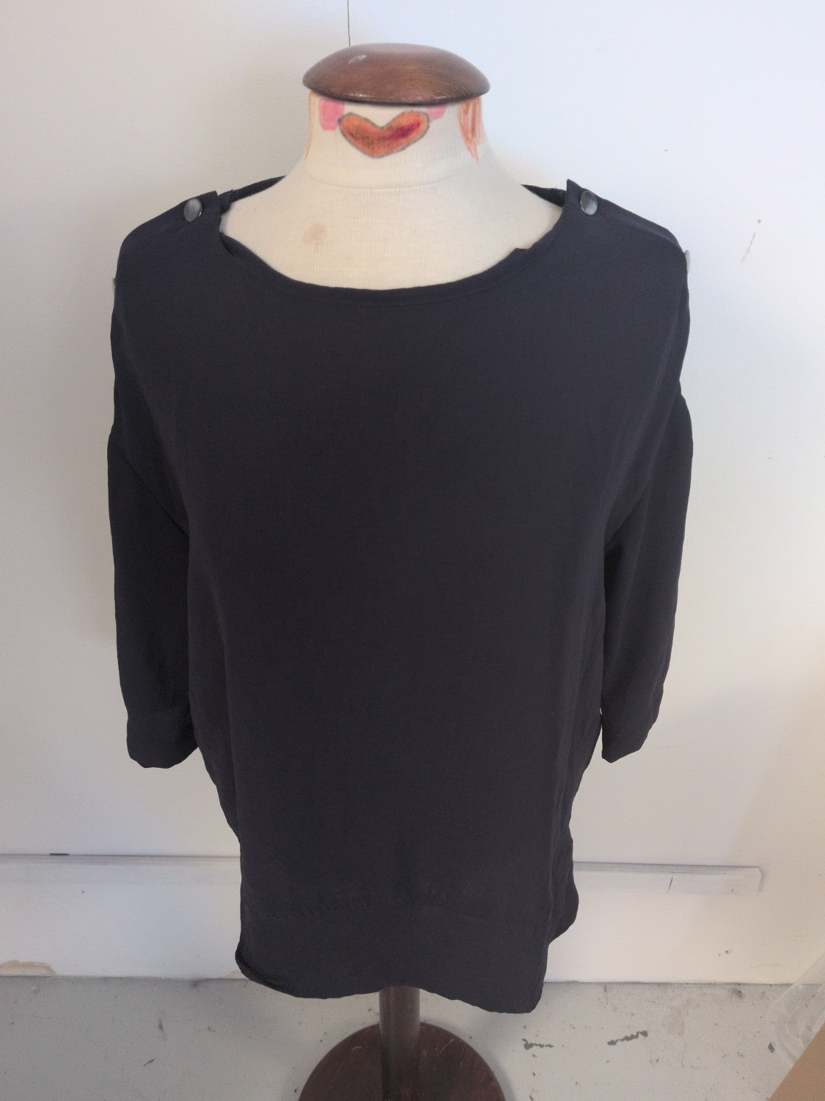 Next 12 Navy Half Sleeve Blouse