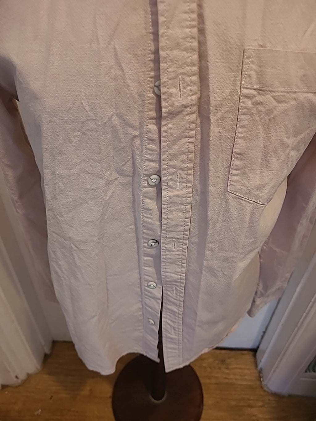 Mens Topman Size Medium Pale Pink Long Sleeve Shirt