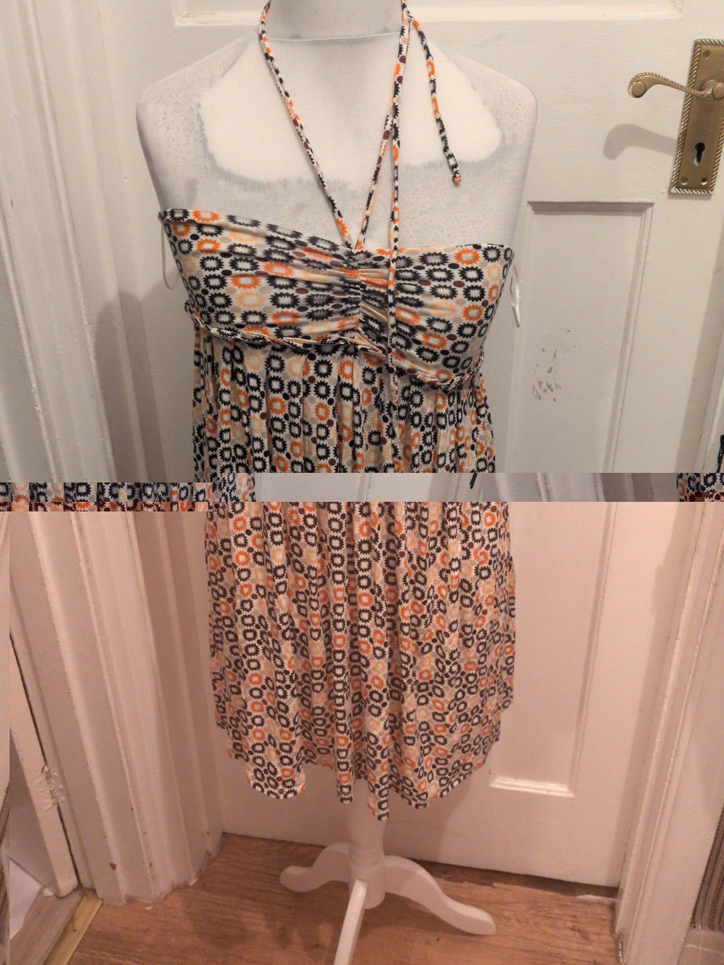 River Island 10 Multicoloured Sleeveless Halter neck Top