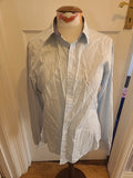 Mens Jeff Banks Medium Blue Striped Tailored Fit Long Sleeved Shirt