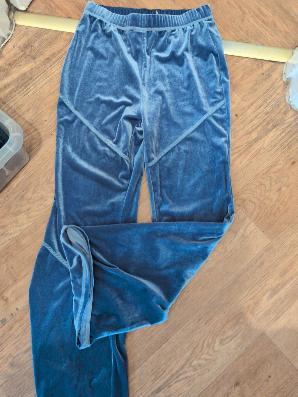 Shein Large Blue "Velvet" Style Elasticated Trousers