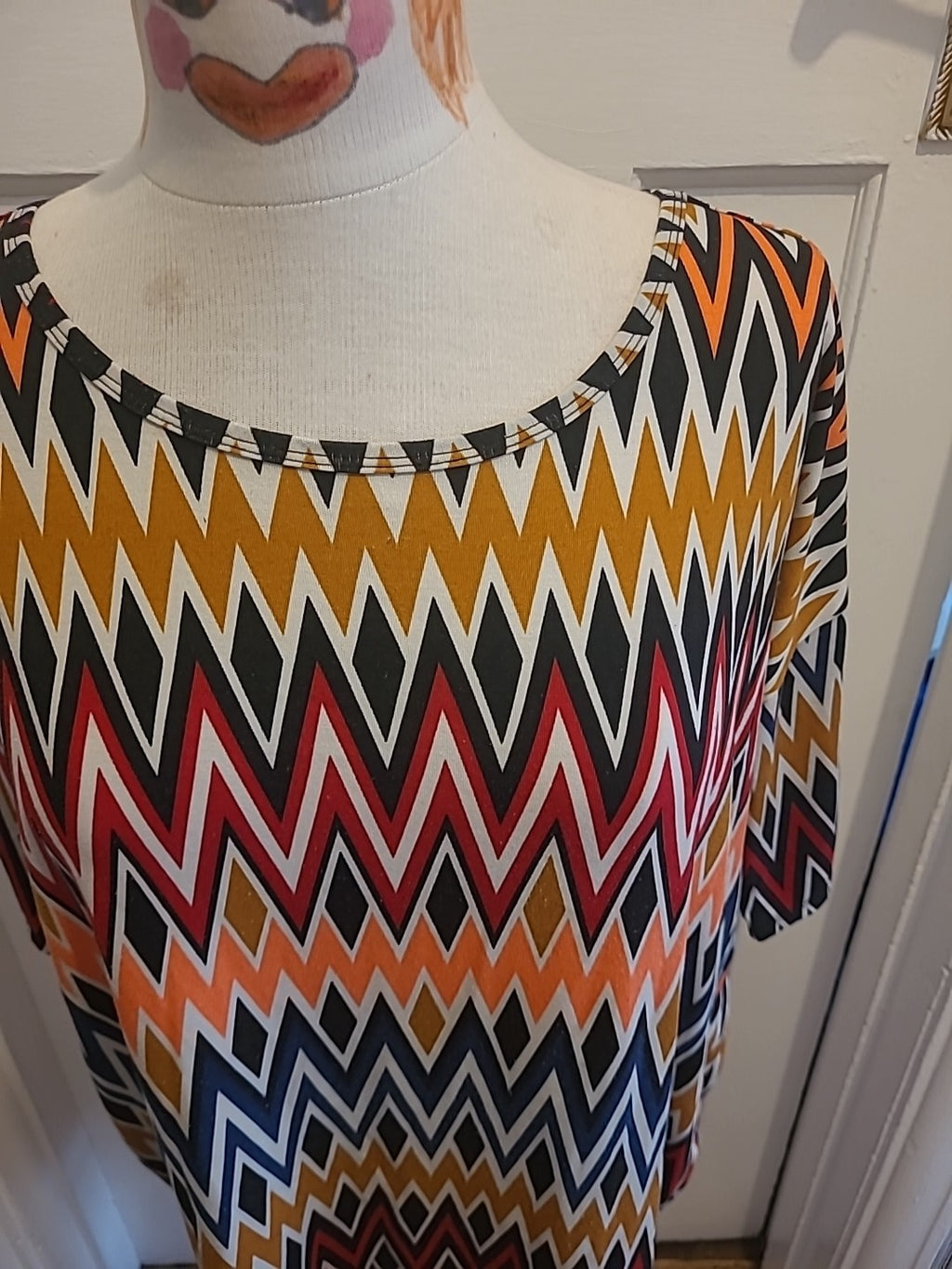Ladies Lula Roe Size Xs Multi Short Sleeved Dress