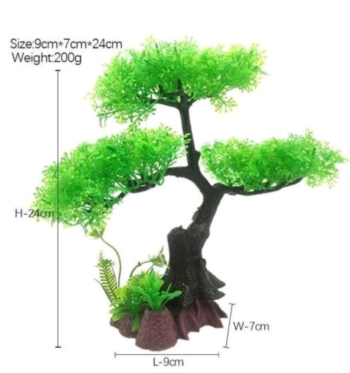 Brand New Aquarium Artificial Tree Green
