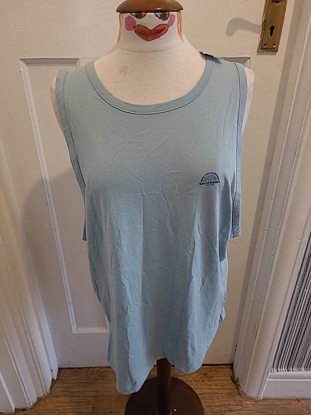Brand New Mens Easy Large Pale Blue Tank Top