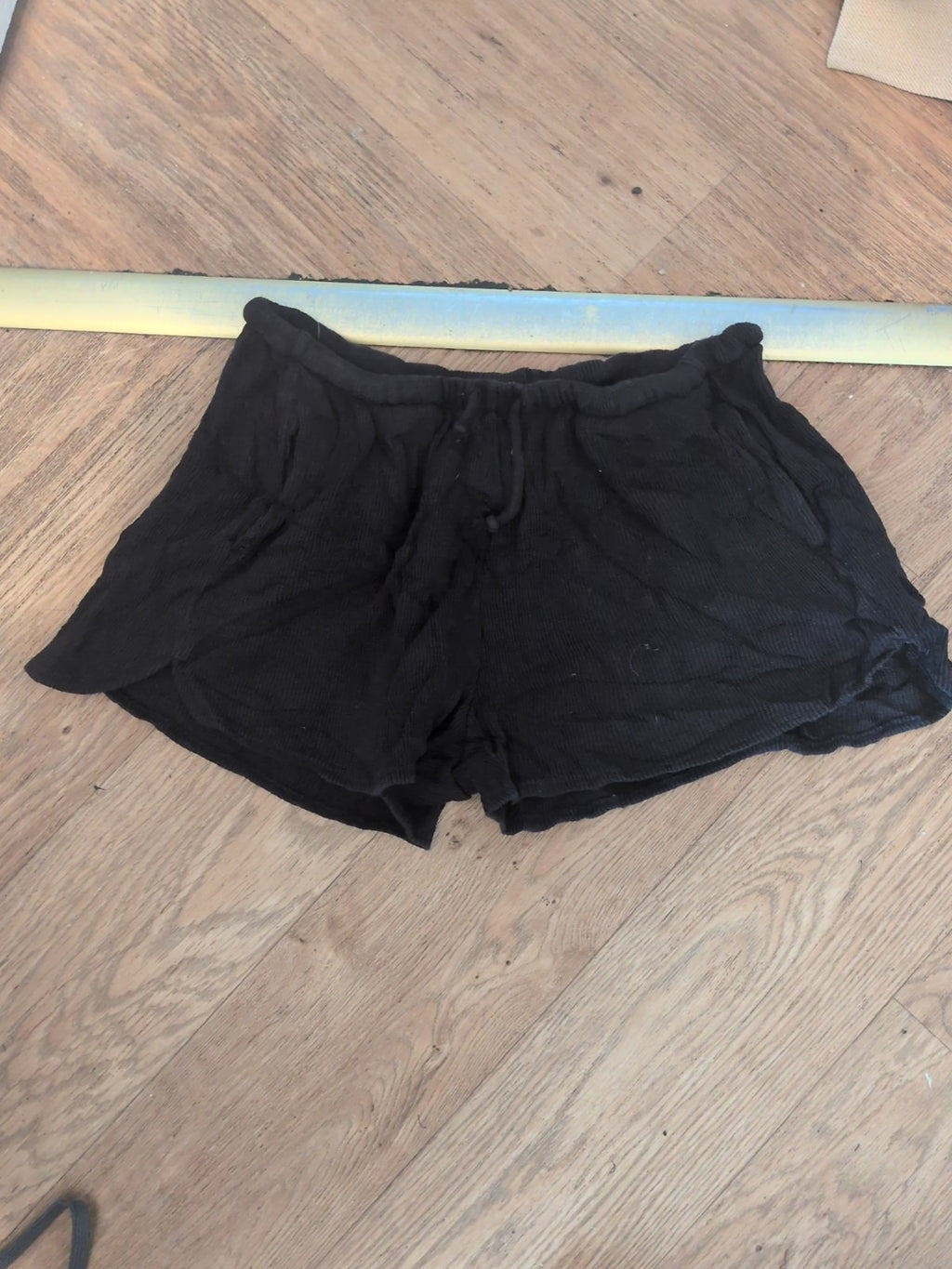 Primark Small Black Elasticated Shorts With Drawstring