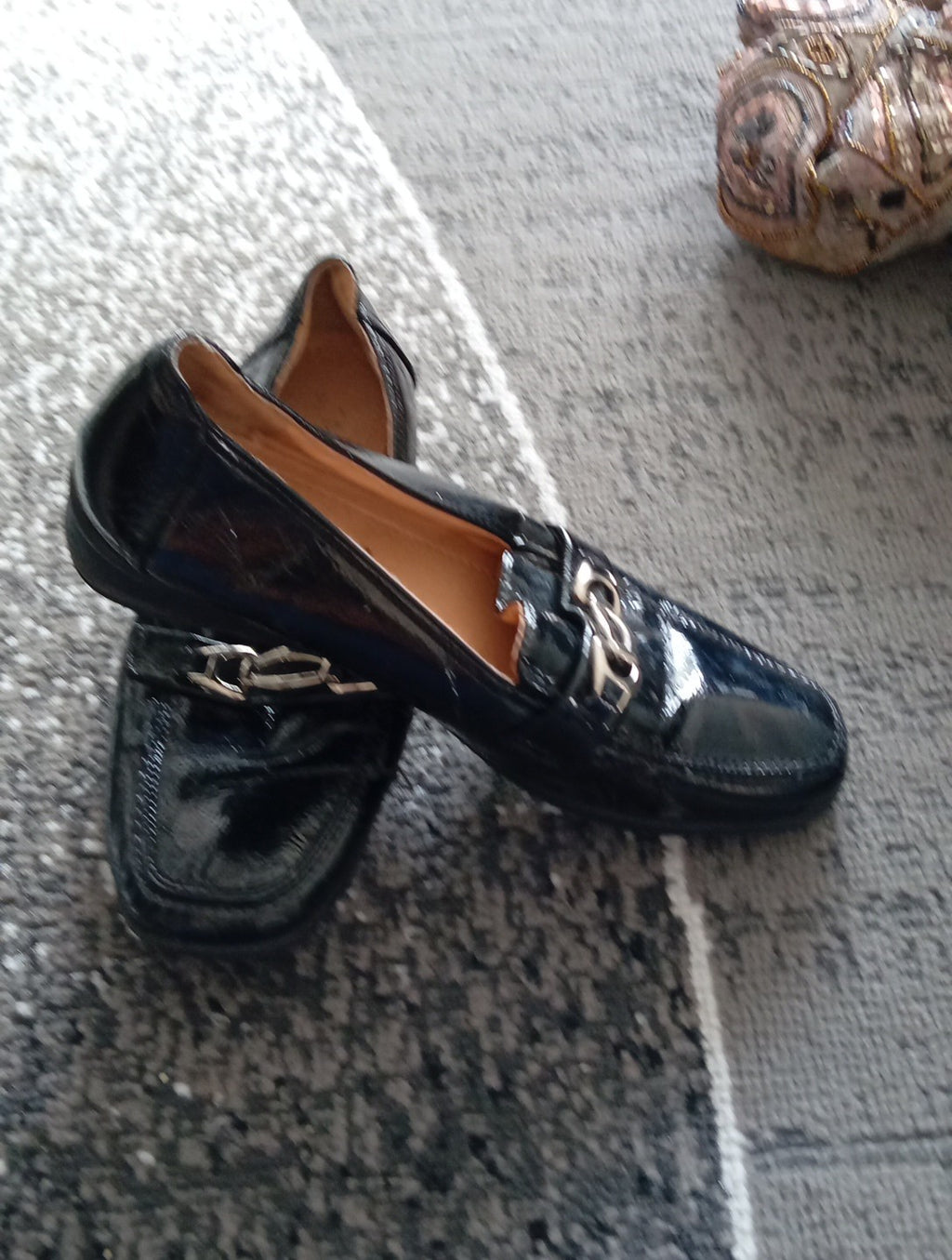 Ladies Dr Keller Black Patent Shoes Size 6 Free Delivery