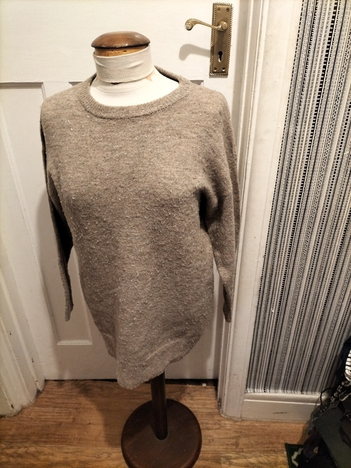 Ladies Primark Size 2xs Beige Fluffy Pullover Jumper