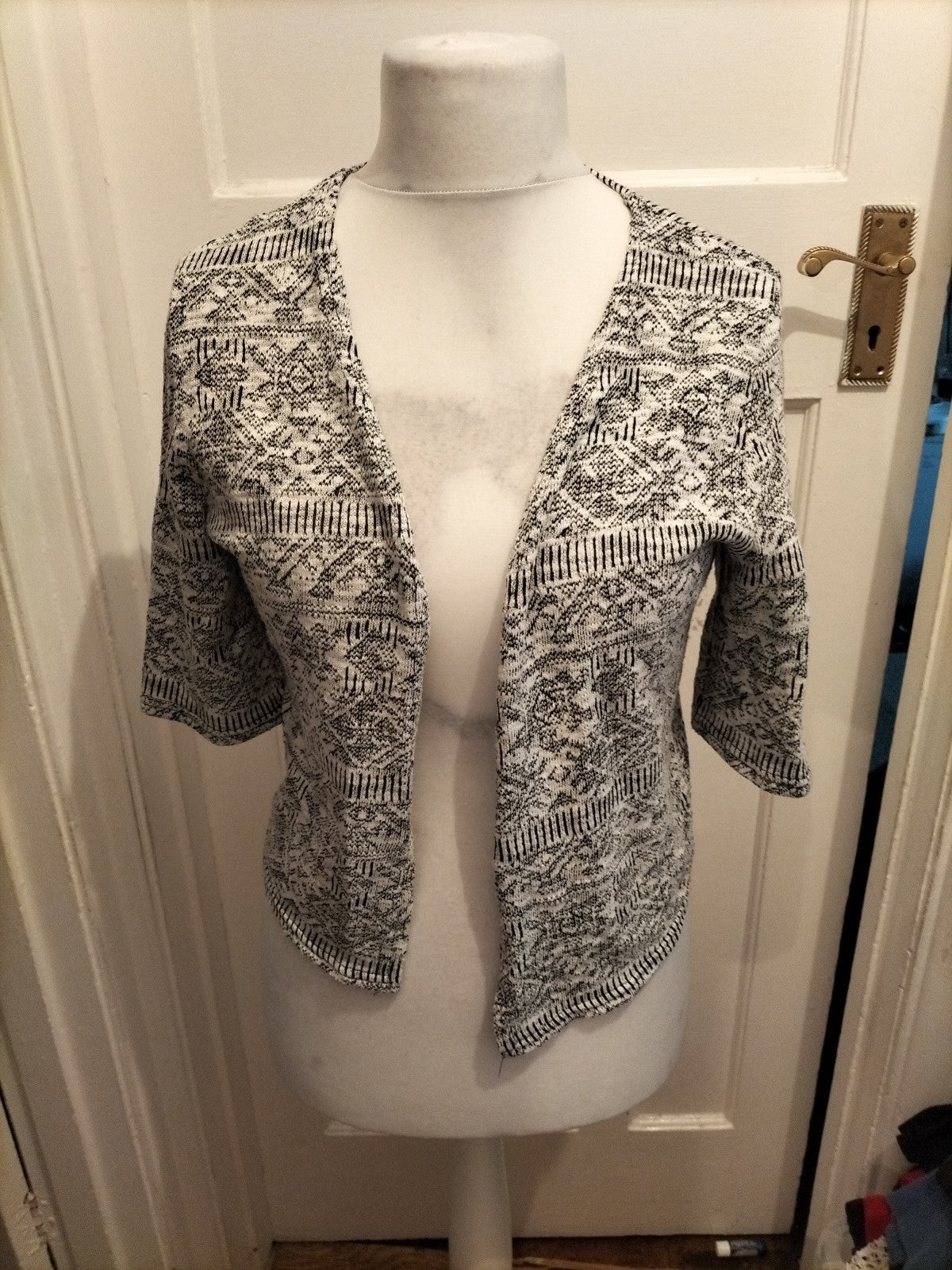 Primark 10/12 White Fleck Cardigan
