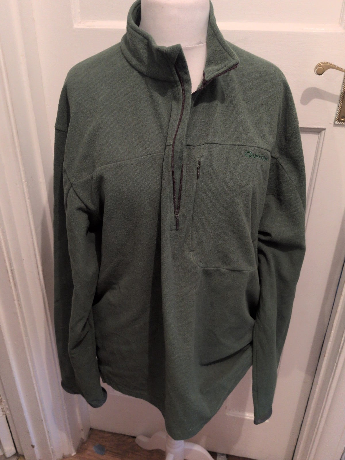 Decathlon 2XL Green Collared Jumper