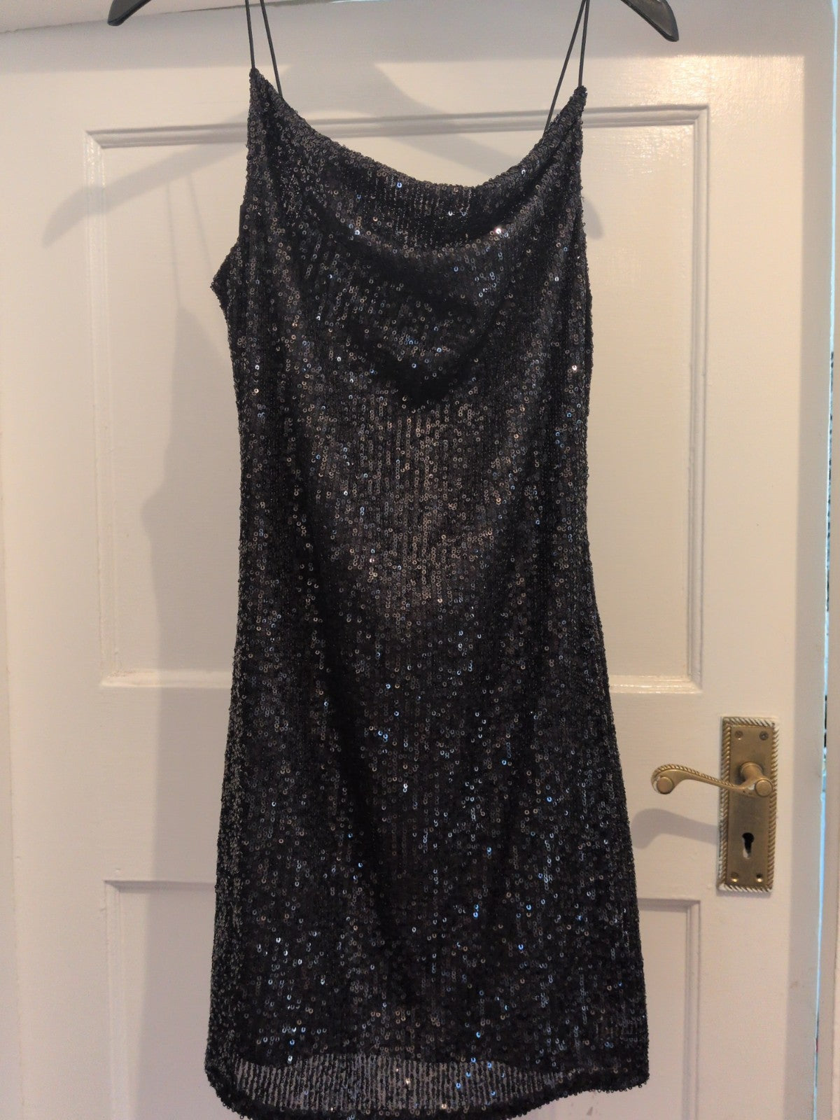 Primark 10 Sleeveless Black Sequin Dress