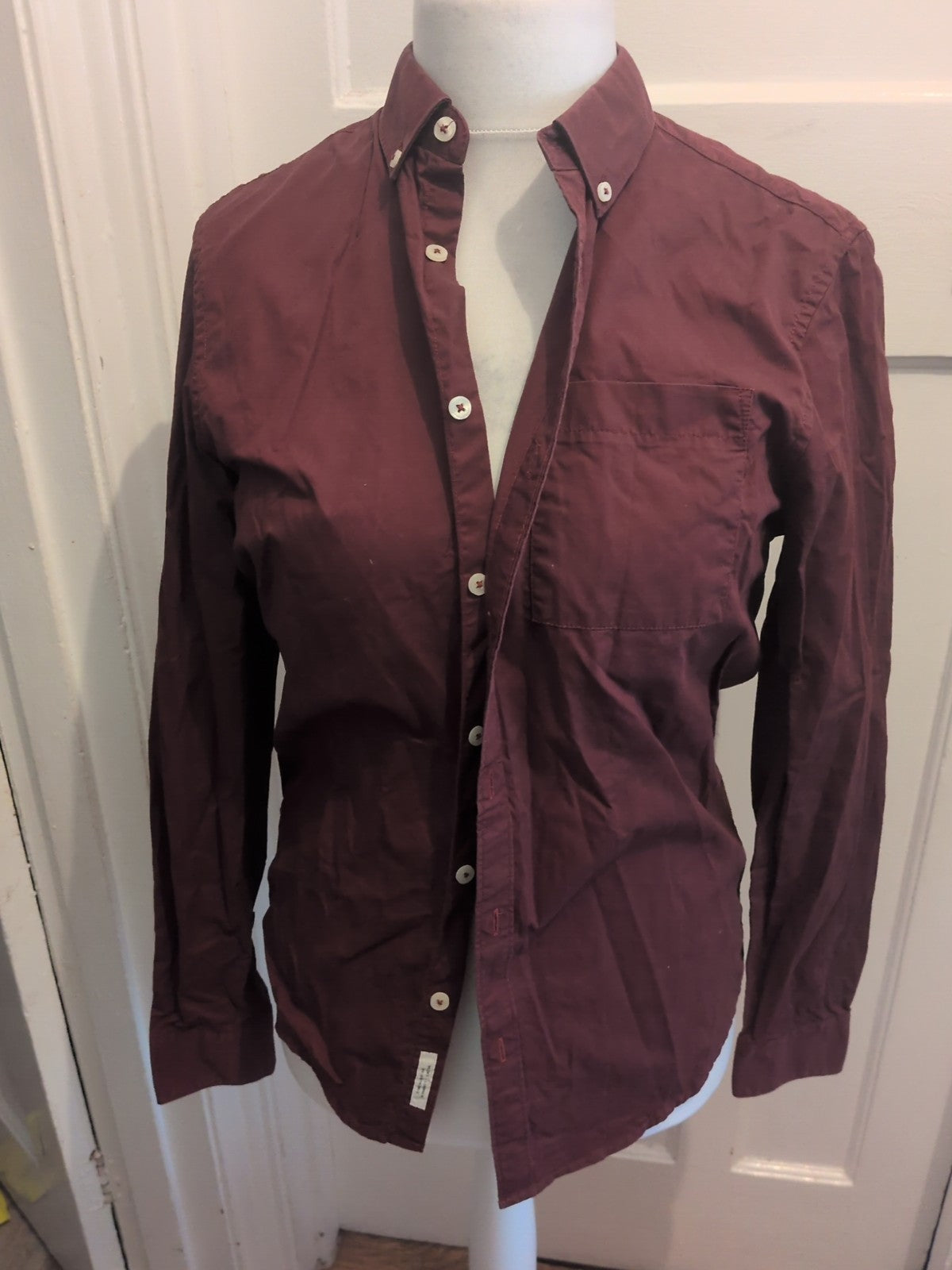 River Island Small Deep Purple Long Sleeve Shirt