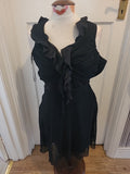 Ladies Next Size 8 Black Lined Sleeveless Pencil Dress