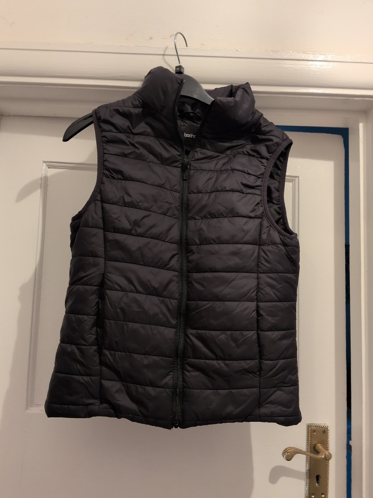 Boohoo 10 Black Full Zip Puffer Jacket