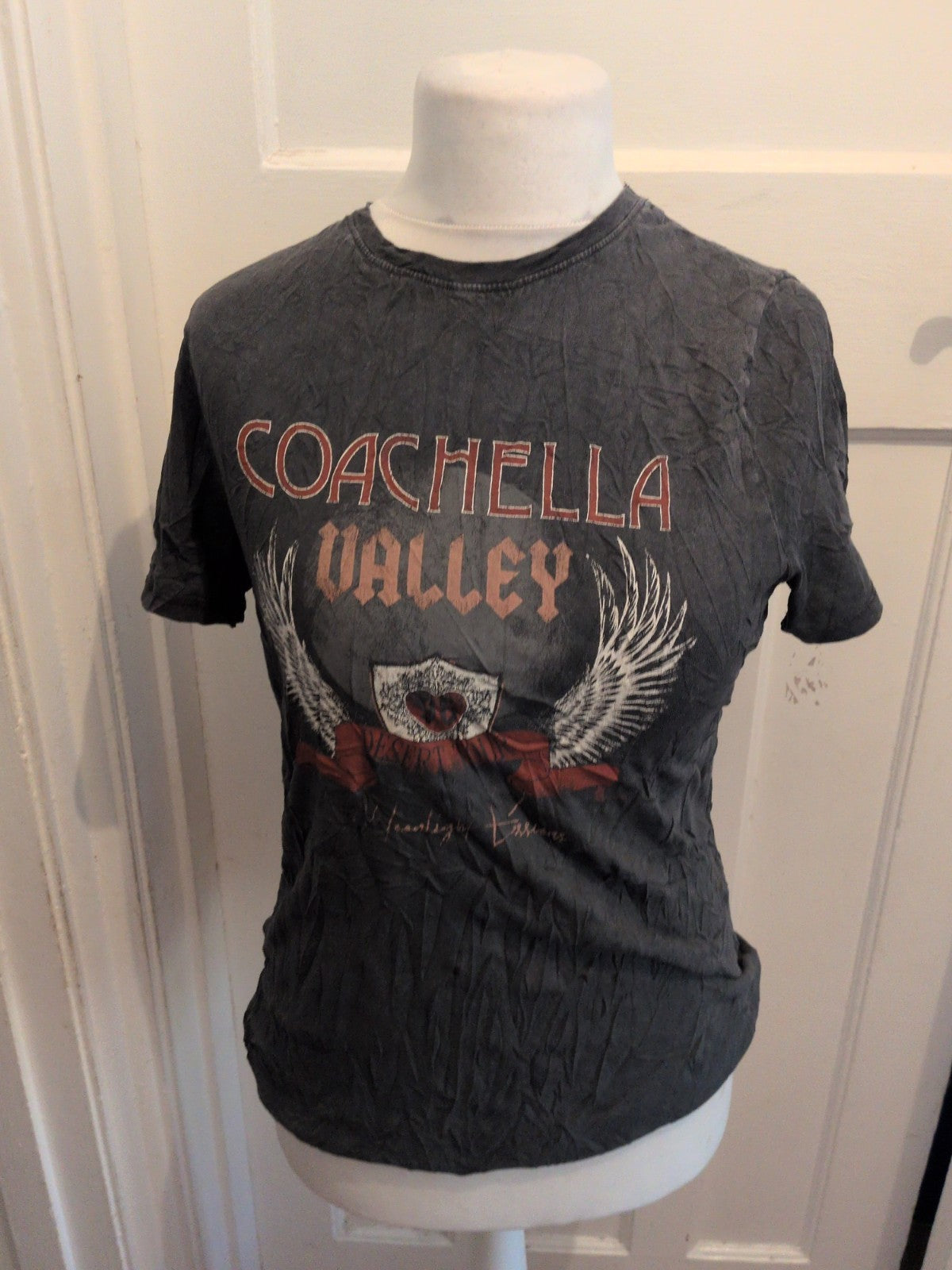 New Look 12 Grey Short Sleeve Print Short Sleeve Ladies T-shirt