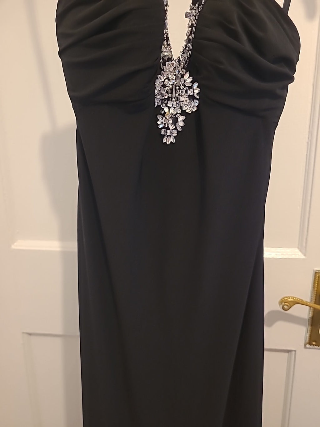 Ladies Betsy&Adam Size 6 Black Padded Bust Sleeveless Long Length Dress