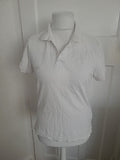 Mens Armani Jeans Size Small White Polo Small Hole On Back