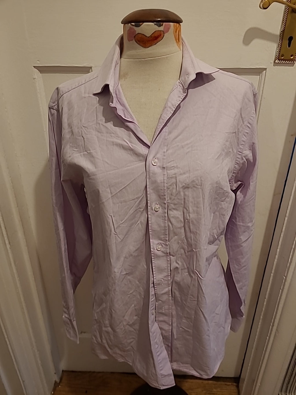 Mens Rochas(Paris) Size 16" Collar Pale Lilac Formal Shirt
