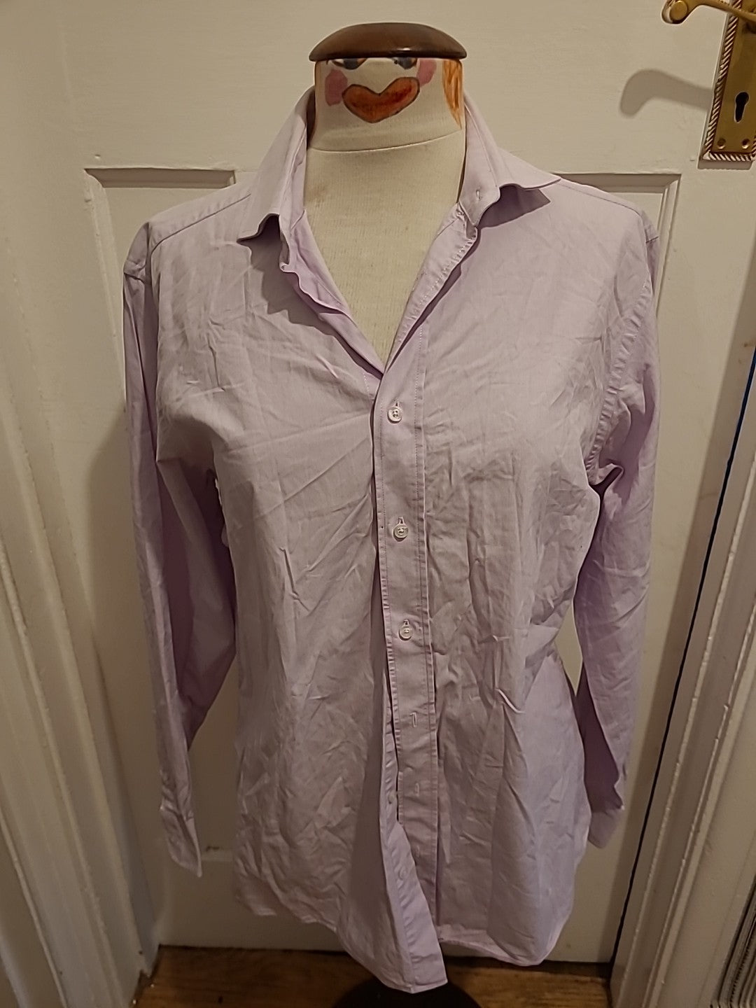 Mens Rochas(Paris) Size 16" Collar Pale Lilac Formal Shirt