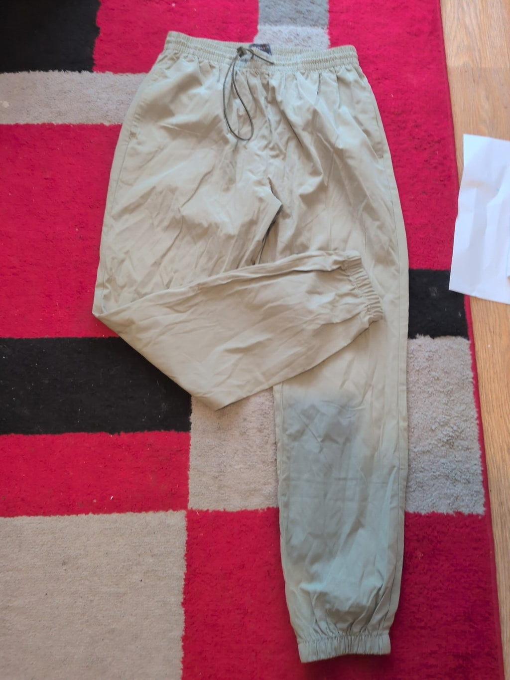 Ladies Primark Size 10 Pale Khaki Elasticated Trousers