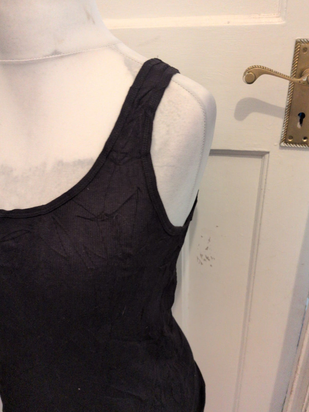 Papaya 16 Favourite Vest Black Pure Cotton T-shirt