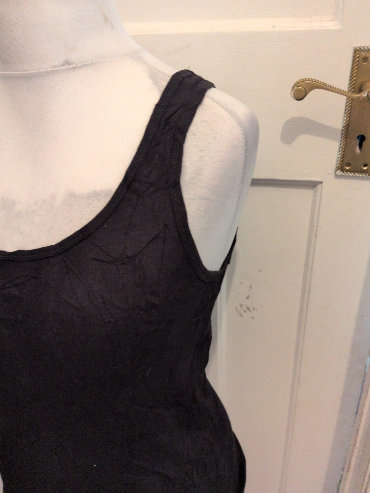 Papaya 16 Favourite Vest Black Pure Cotton T-shirt
