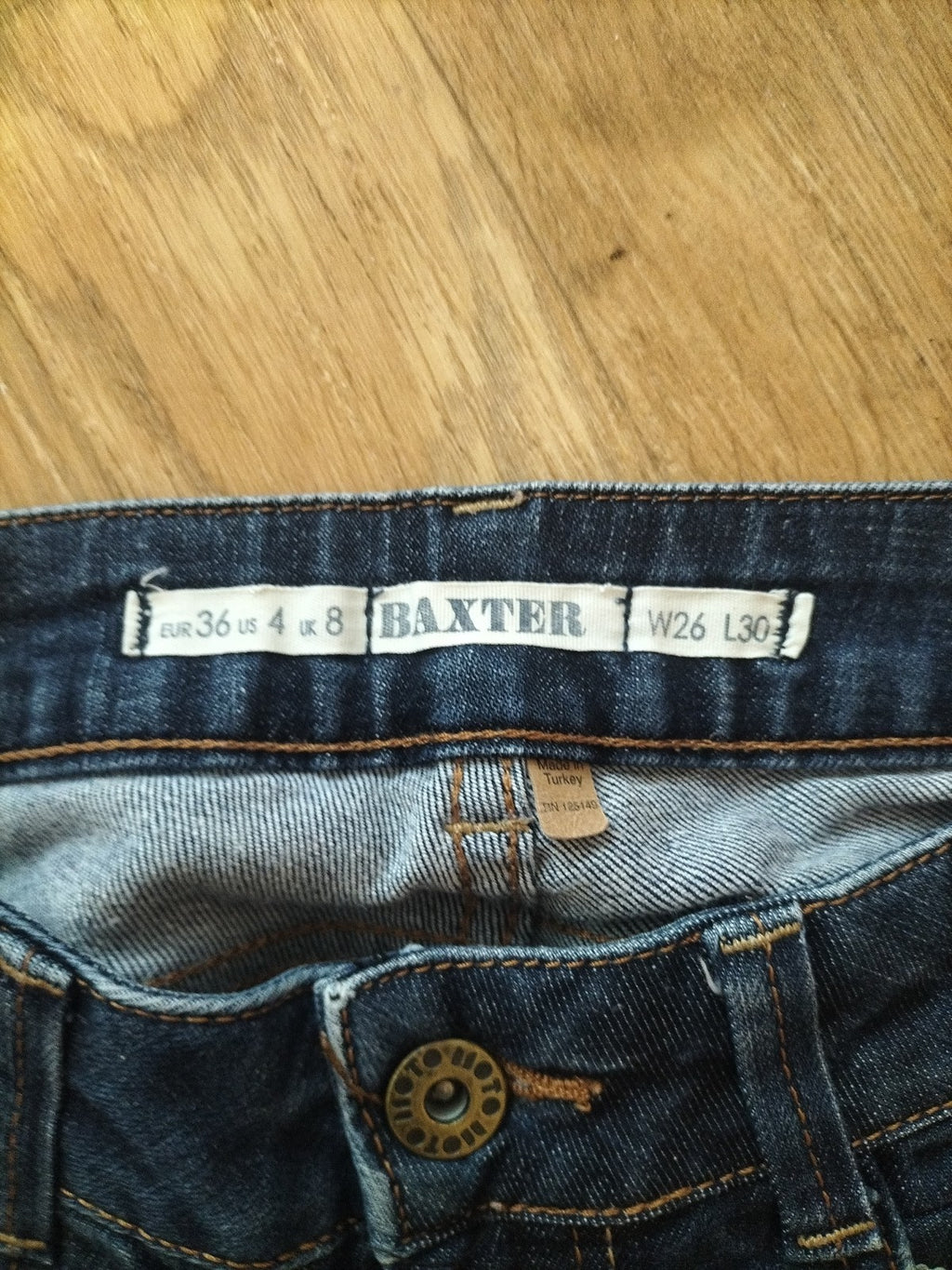 Mens Baxter Size W26" L30" Blue Denim Jeans