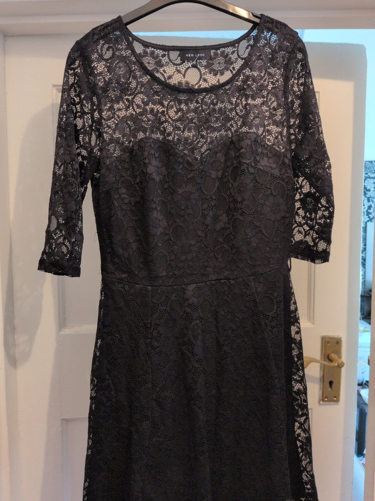 New Look 12 Lace Lined Half Sleeve Dress
