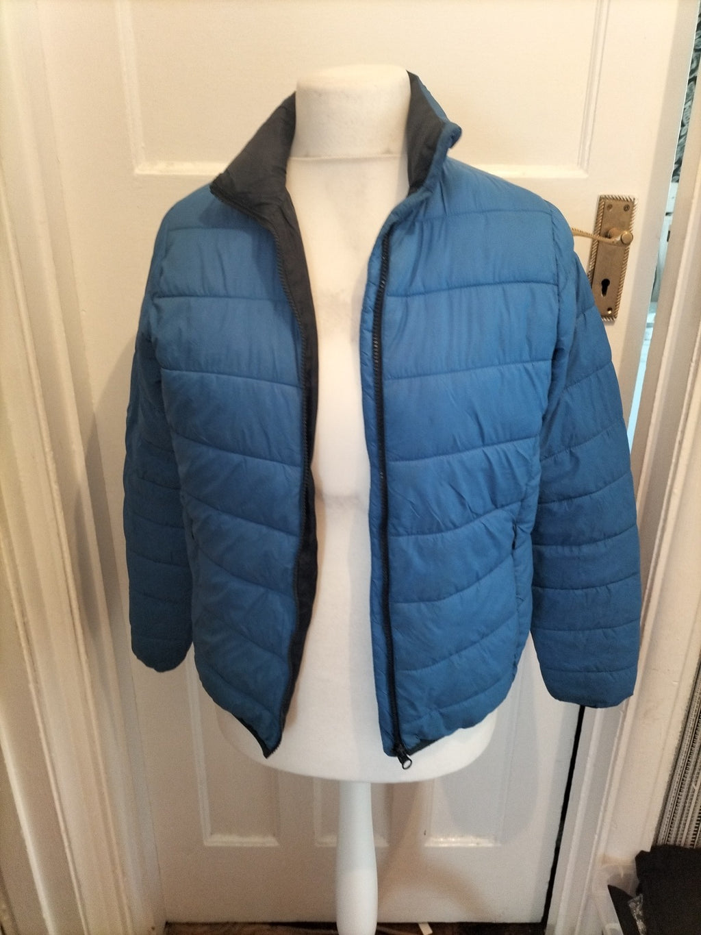 Mens Pepperts Size To Fit 164 Blue Zipped Long Sleeve Puffer Jacket