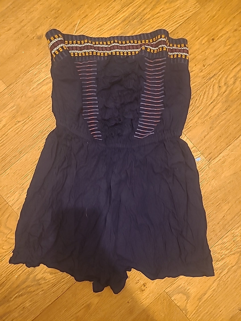 Ladies Next Size 6 Navy Sleeveless Strapless Beachwear Playsuit