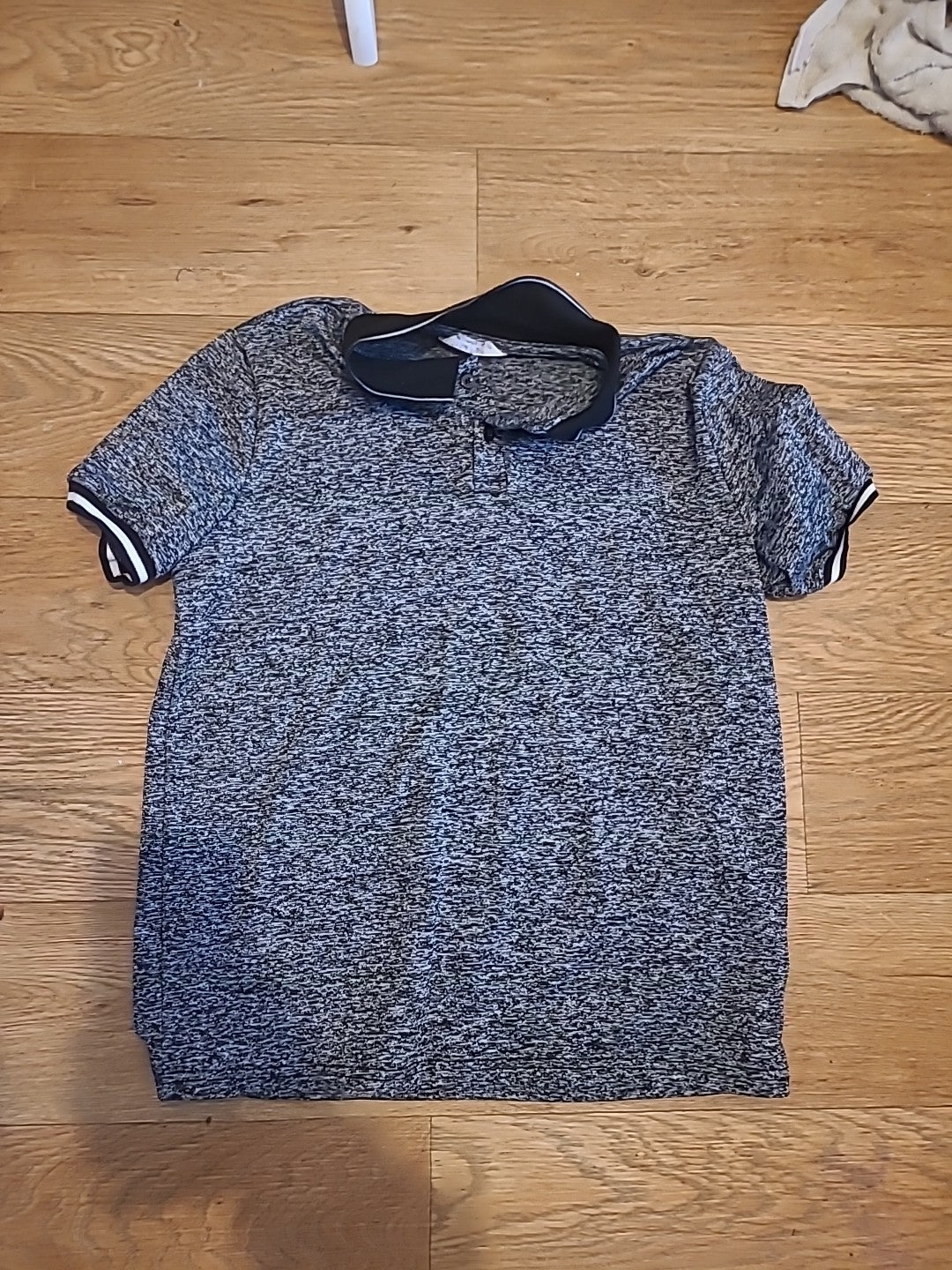 Boys Shein Size 11-12 Years Grey Fleck Polo