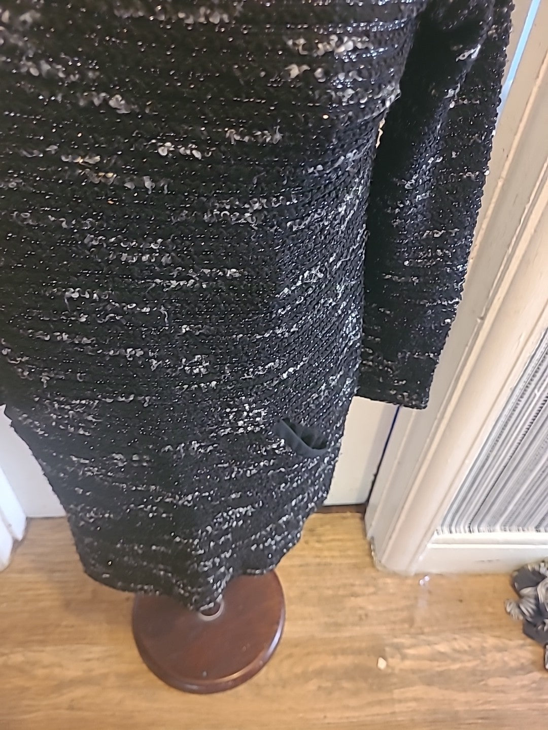 Ladies Next Size 6 Black Fleck Mid Sleeved Dress